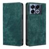 Per Infinix Note 40 5G RFID Antifurto Spazzola Magnetico Custodia in Pelle per Telefono (Verde)