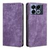 Per Infinix Note 40 5G RFID Anti-furto Spazzola Magnetico Custodia in Pelle per Telefono (Viola)