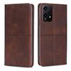 Per Honor 200 Lite 5G Custodia per telefono magnetica in pelle con texture mucca globale (marrone scuro)