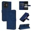 Custodia per telefono in pelle di vitello con texture a vibrazione per Honor X60i AZNS (blu)