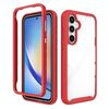 Per Samsung Galaxy A35 5G Starry Sky Tinta Unita Antiurto TPU Trasparente Custodia per PC (Rosso)
