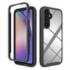 Per Samsung Galaxy A55 5G Starry Sky Custodia per telefono in TPU trasparente antiurto in tinta unita per PC (nero)