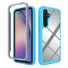 Per Samsung Galaxy A55 5G Starry Sky Custodia per telefono in TPU trasparente antiurto in tinta unita per PC (blu cielo)