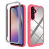 Per Samsung Galaxy A55 5G Starry Sky Custodia per telefono in TPU trasparente antiurto in tinta unita per PC (rosa)