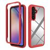Per Samsung Galaxy A55 5G Starry Sky Solid Color Antiurto TPU Trasparente Custodia per PC (Rosso)