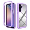 Per Samsung Galaxy A55 5G Starry Sky Tinta Unita Antiurto TPU Trasparente PC Custodia per Telefono (Viola)