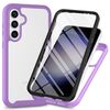 Per Samsung Galaxy A35 5G Starry Sky Solid Color Series Custodia per telefono in PC + TPU con pellicola PET (viola)