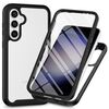 Per Samsung Galaxy A55 5G Starry Sky Solid Color Series Custodia per telefono in PC + TPU con pellicola PET (nero)