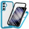 Per Samsung Galaxy A55 5G Starry Sky Solid Color Series Custodia per telefono in PC + TPU con pellicola in PET (blu cielo)