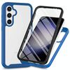 Per Samsung Galaxy A55 5G Starry Sky Solid Color Series Custodia per telefono in PC + TPU con pellicola PET (blu reale)