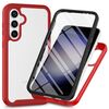 Per Samsung Galaxy A55 5G Starry Sky Solid Color Series Custodia per telefono in PC + TPU con pellicola in PET (rosso)