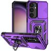 Per Samsung Galaxy S25 5G Custodia per telefono con supporto scorrevole Camshield (viola)