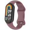 Per Xiaomi Smart Band 9 Splayed Tail Reverse Buckle Cinturino in silicone per orologio (viola fumo)