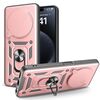 Per Tecno Spark 30 4G Custodia per fotocamera scorrevole in TPU+PC (oro rosa)