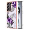 Per Samsung Galaxy S25 Ultra 5G Custodia per telefono in TPU IMD galvanica (fiore viola)