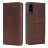 Per Fujitsu Arrows We2 Custodia magnetica in pelle con texture mucca (marrone scuro)