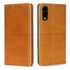 Per Fujitsu Arrows We2 Custodia magnetica in pelle con texture mucca (marrone chiaro)