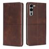 Per Fujitsu Arrows We2 Plus Custodia magnetica in pelle con texture mucca (marrone scuro)