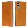 Per Fujitsu Arrows We2 Plus Custodia magnetica in pelle con texture mucca (marrone chiaro)