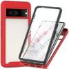 Per Google Pixel 8 Starry Sky Solid Color Series Custodia per telefono in PC + TPU con pellicola PET (rosso)