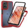 Per Motorola Moto G55 Starry Sky Solid Color Series Custodia per telefono in PC + TPU con pellicola PET (rosso)