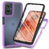 Per Motorola Moto G55 Starry Sky Solid Color Series Custodia per telefono in PC + TPU con pellicola PET (viola)