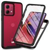 Per Motorola Moto G84 Starry Sky Solid Color Series Custodia per telefono in PC + TPU con pellicola PET (nero)