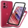 Per Motorola Moto G84 Starry Sky Solid Color Series Custodia per telefono in PC + TPU con pellicola PET (rosa)