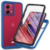 Per Motorola Moto G84 Starry Sky Solid Color Series Custodia per telefono in PC + TPU con pellicola PET (blu reale)