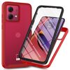 Per Motorola Moto G84 Starry Sky Solid Color Series Custodia per telefono in PC + TPU con pellicola PET (rosso)
