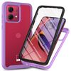 Per Motorola Moto G84 Starry Sky Solid Color Series Custodia per telefono in PC + TPU con pellicola PET (viola)