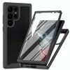 Per Samsung Galaxy S24 Ultra 5G Starry Sky Solid Color Series Custodia per telefono in PC + TPU con pellicola in PET (nero)