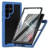 Per Samsung Galaxy S24 Ultra 5G Starry Sky Solid Color Series Custodia per telefono in PC + TPU con pellicola in PET (blu reale)