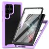 Per Samsung Galaxy S24 Ultra 5G Starry Sky Solid Color Series Custodia per telefono in PC + TPU con pellicola PET (viola)