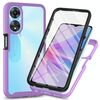 Per OPPO A78 5G Starry Sky Solid Color Series Custodia per telefono in PC + TPU con pellicola PET (viola)