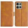 Per Motorola Moto G75 5G Custodia in pelle con chiusura magnetica orizzontale a doppio lato (giallo)