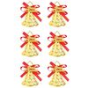 6 pezzi/set 6 cm decorazioni natalizie campane di plastica decorazioni per albero di Natale pendenti