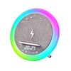 S302 Orologio Sveglia 15W Caricabatterie Wireless Intelligente LED Luce Altoparlante Bluetooth (Bianco)