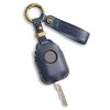 Per Peugeot Django Hallmo Custodia protettiva per chiave in pelle di mucca naturale (blu)