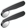 2 pezzi / set specchio retrovisore auto scudo pioggia sopracciglio 2 in 1 in fibra di carbonio riflettente specchio ausiliario copertura
