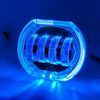 Motociclo Veicolo elettrico Modifica generale Faro a LED 4 perline Lampade a doppia lente, Stile: Apertura blu + Occhio del diavolo blu