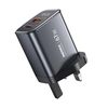 Caricabatterie rapido REMAX U2-AC 67W USB e Type-C GaN con display digitale, specifiche: spina UK