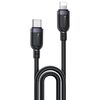 Cavo dati in lega di alluminio Yesido CA191 27W tipo C a 8 pin, lunghezza: 2 m (nero)