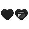 Per AirTag GPS Tracker Custodia in silicone a forma di cuore con spille di sicurezza nascoste all'interno di vestiti e scarpe (nero)