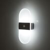 Lampada da parete magnetica acrilica intelligente a induzione, lampada da comodino per camera da letto, luce bianca ad arco bianco