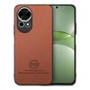 Per Huawei Nova 13 Pro Custodia in pelle con retro in tessuto Twill (marrone)