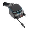 BC97 Caricabatteria per auto con doppio cavo retrattile Lettore MP3 Bluetooth per automobile