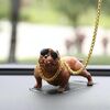 Accessori per console centrale per auto, cane Bully Car, decorazioni per cani sociali, ornamenti per interni auto (marrone)