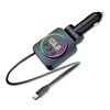 C76 Cavo retrattile PD 30W Caricabatteria per auto Adattatore per accendisigari Trasmettitore FM Bluetooth