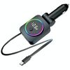 K38 Cavo retrattile USB + Caricabatteria da auto di tipo C PD 30W Adattatore per accendisigari a ricarica rapida